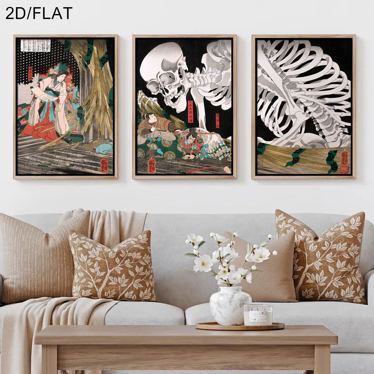 Japanese Lifestyle - 3 piezas de arte de pared