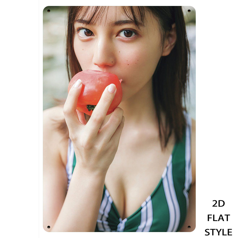 Japanese Girl Lifestyle - Letrero Metálico Vintage, Chica Japonesa con