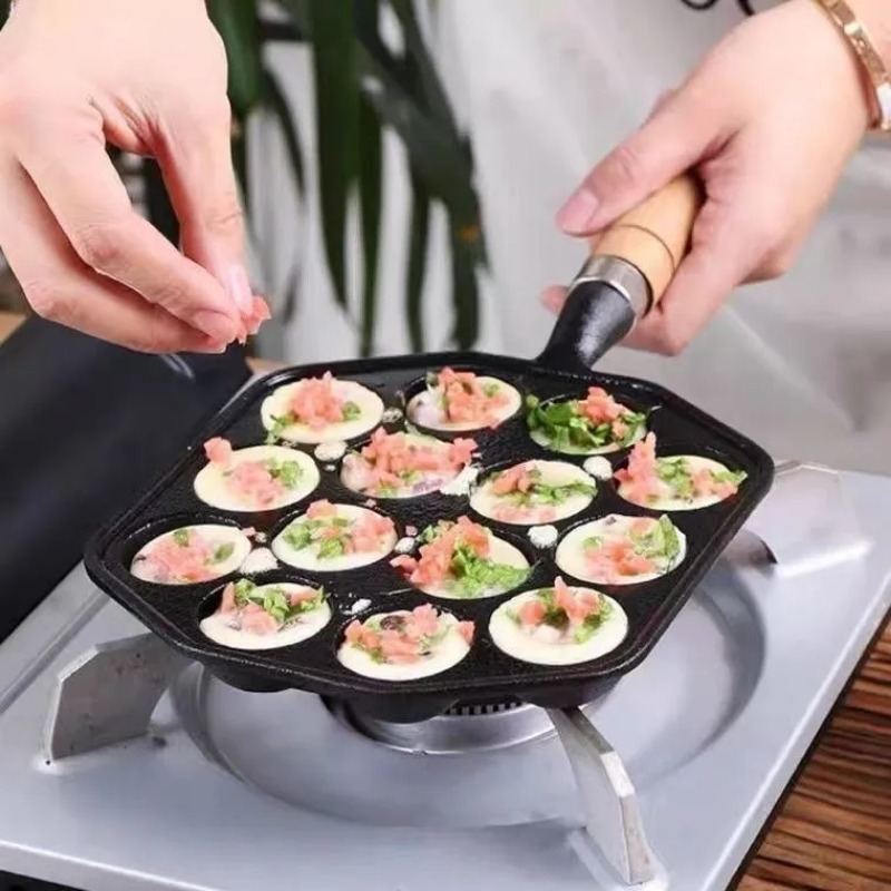 Sartén Takoyaki para hornear,  - Cast Iron Tetsubin reseña y precio