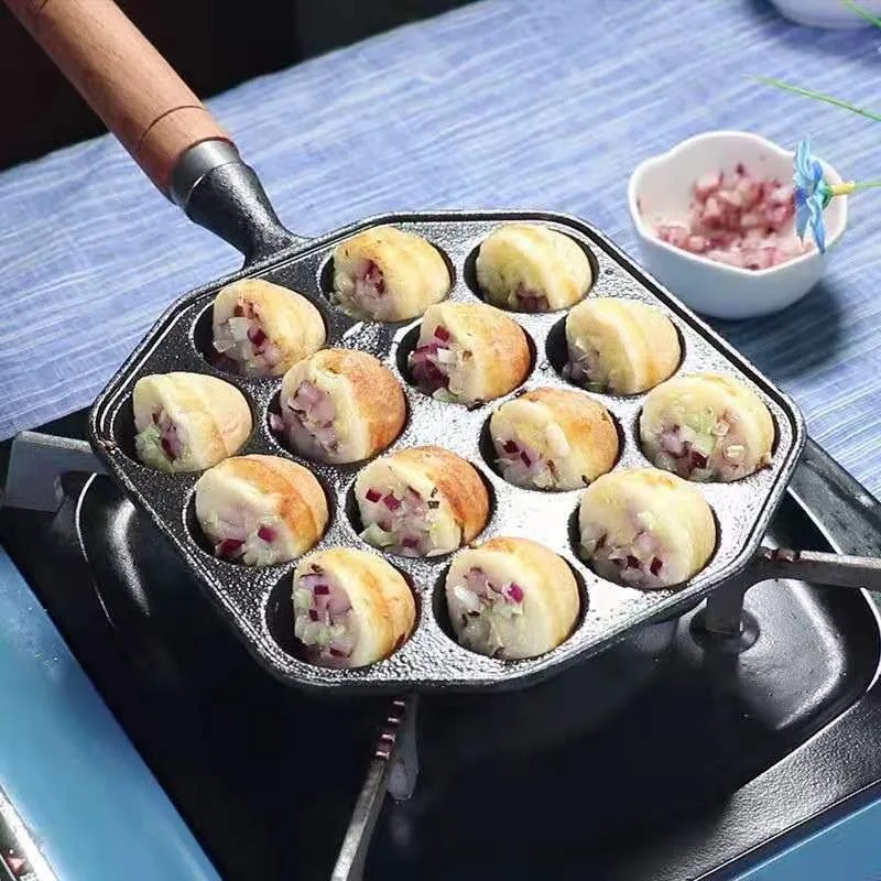 Sartén Takoyaki para hornear,  - Cast Iron Tetsubin reseña y precio