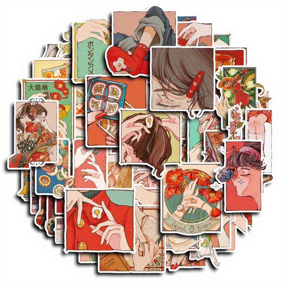 50 Pegatinas de Estilo Vintage - Japanese Lifestyle In Japanese reseña y precio